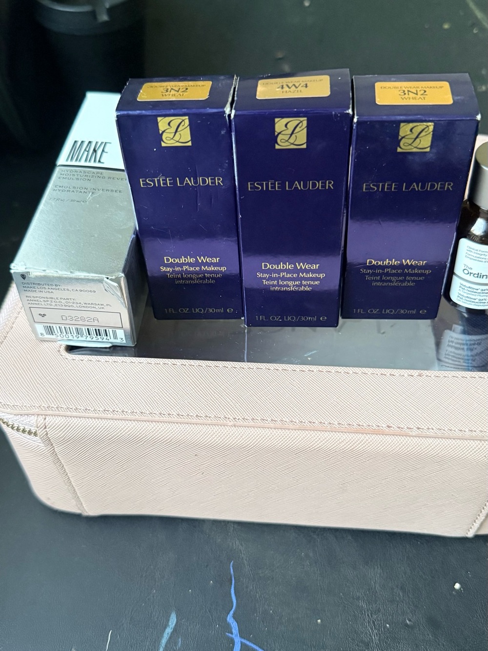 Estée Lauder Double Wear makeup foundations. 3 foundations 2 3N2 Wheat and 1 4W4